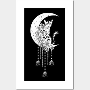 CAT MOON Posters and Art